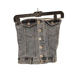 Fashion Nova Zoe Denim Top NWT